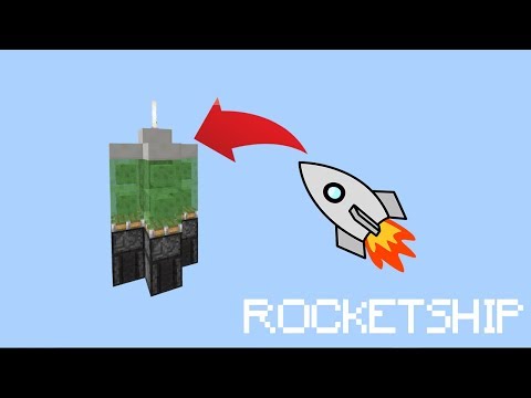 HOW TO MAKE A ROCKETSHIP IN Minecraft (PE, PS4/3, Xbox, Switch)