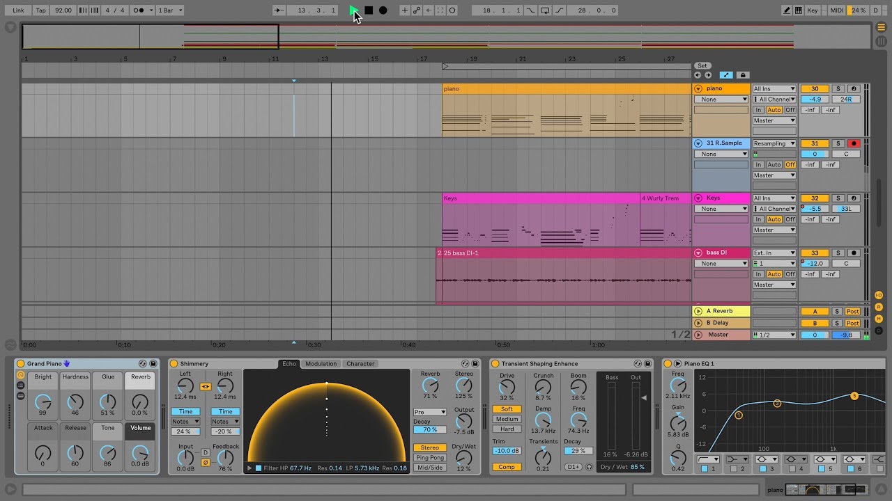 Transport bar and Follow behavior
