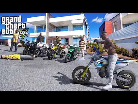 I'M BACK TO STEALING MOTORCYCLES! (Suzuki,Kawasaki,Honda..) - GTA 5 MOD GANGSTER LIFE (6) #42