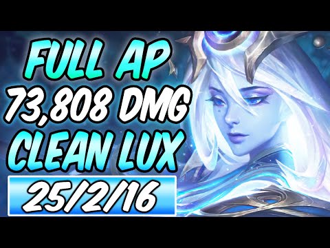 73,808 DMG CLEAN FULL AP LUX COSMIC MID S+ FULL BURST DARK HARVEST Build & Runes | League of Legends