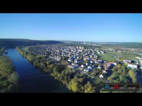 Flug am Main entlang des Ufers von Erlenbach a. Main in 4K mit dem Yuneec Typhoon H -RS