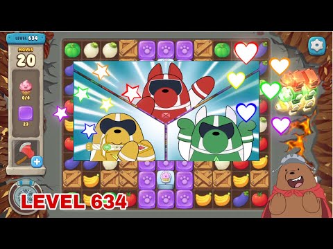 We bare bears: We bare bears Match 3 Level 600-700