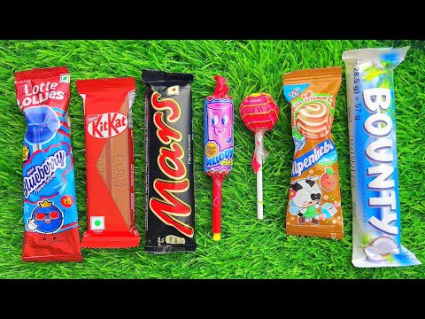Satisfying video Asmr lollipops candy unboxing video Asmr opening video and chocolate gummy candy