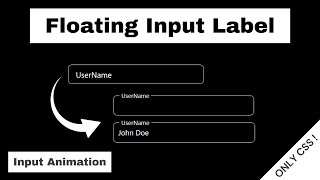 Download the video "Create a Floating Input Label using HTML and CSS | CSS Tutorial"