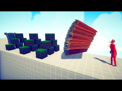 MINECRAFT WALLS + MIRROR SHIELD vs EVERY GOD  - Totally Accurate Battle Simulator TABS