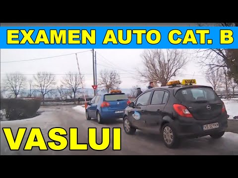 Examen Auto Cat B VASLUI " Pe Bune " Traseu proba practica plecare de la Stadion - Sala sporturilor