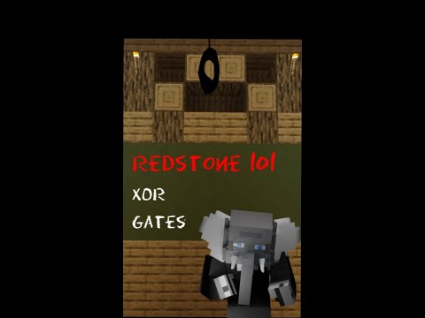 Loxodude - Redstone 101 - XOR Gates (exclusive OR Gates) #shorts