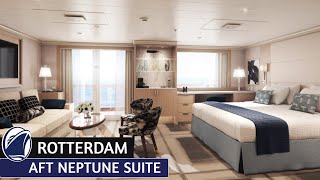 HAL Rotterdam | Aft Neptune Suite Walkthrough Tour & Review 4K | Holland America Cruise Line