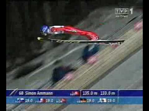 Simon Ammann - 133 m - Lillehammer 2004