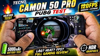Tecno Camon 50 Pro PUBG Test 🔥 Smooth + Extreme FPS? Full Gaming Review!