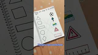 Shapes worksheet for class nursery