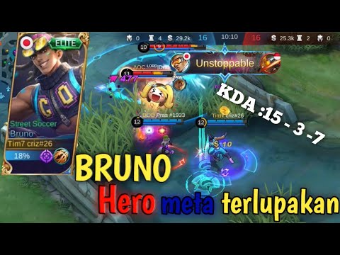 NEW BUILD BRUNO MM TERSAKIT 2021 • top Global 1 bruno" BY CROWS WEEDGAMING • MOBILE LEGENDS GAMEPLAY