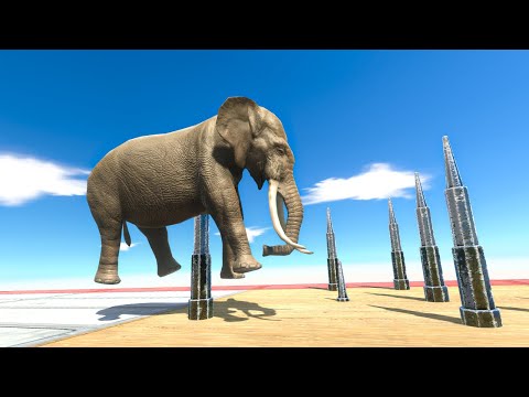Ramp + Deadly Spinning + Spike Trap + T Rex - Animal Revolt Battle Simulator