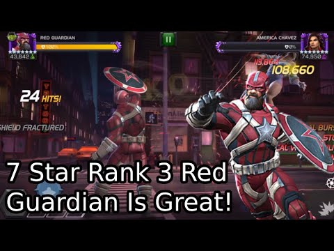 Is 7 Star Red Guardian Worth It? 7 Star Rank 3 Gameplay! | Marvel Contest Of Champions