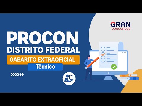 CONCURSO PROCON DF | Gabarito Extraoficial - Técnico