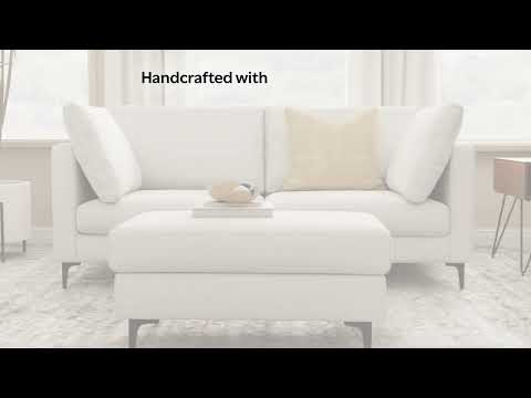 Ava 76-inch Sofa in Cream Performance Fabric from Simpli Home