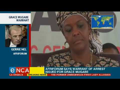 Afriforum says warrant of arrest issued for Grace Mugabe