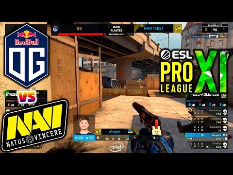 s1mple ON FIRE 🔥 OG vs NAVI BEST MOMENTS - Overpass - ESL Pro League Season 11 | CSGO