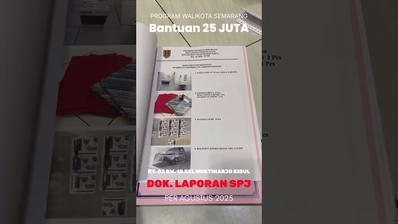 Laporan SPJ Bantuan Operasional RT 25 Juta