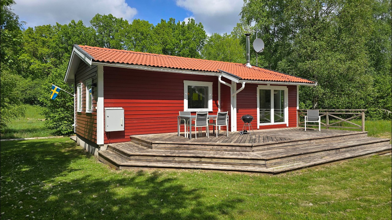 2 rum Vinterbonat fritidshus på Körsveka stugområde 638 Laholms kommun - video