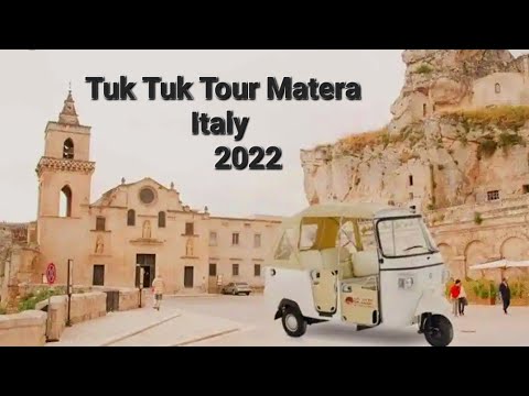 Ape Calessino tour Sassi Di Matera Cave City Italy in the steps of Bond No Time to Die Tuk Tuk tour