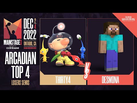 thirty4 (Olimar) vs Desmona (Steve) - Arcadian Top 4 Losers Semi-Final  - Mainstage 2022
