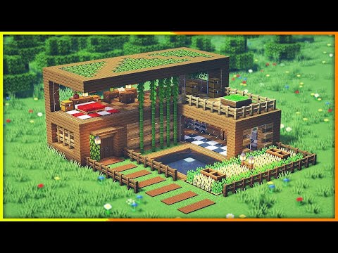 Minecraft Großes Modernes Haus bauen Tutorial 1.18 - Großes Haus bauen Minecraft Survival Tutorial