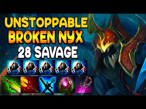 ULTRA INSANE NYX ASSASSIN - BROKEN 28 SAVAGE - UNSTOPPABLE - DOTA 2 GAMEPLAY