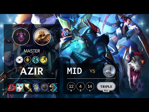 Azir Mid vs Galio - KR Master Patch 10.13