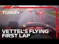 Sebastian Vettel Gains Eight Positions on Lap 1 | 2020 Turkish Grand Prix