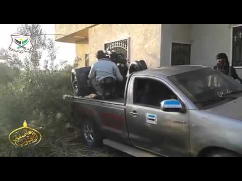 استهداف مقرات النظام برشاش 14.5 من قبل لواء أسود الإسلام ضمن معركة عاصفة الجنوب في ريف درعا