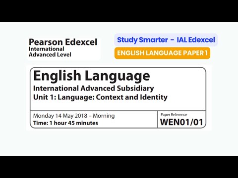 English Language Unit 1 Overview | International A levels | IAL Edexcel | Study Smarter