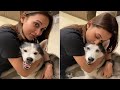 Pet Lovers Beautiful Bengali Actress Mimi Chakraborty Kissing Her Dog Shorts