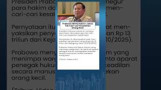 Prabowo Sindir Penegak Hukum! Tega Adili Anak SD Curi Ayam hingga Ibu Curi Pohon