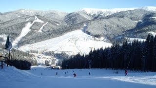 preview picture of video 'Буковель чeрная трасса 22B Bukovel black piste 22B Ski Спуск за 43 секунды'