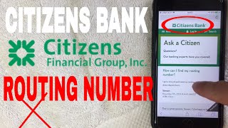 ✅  Citizens Bank ABA Routing Number - Where Is It? 🔴
