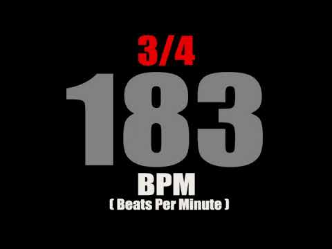 Metronome 183 BPM For Time Signature 3/4