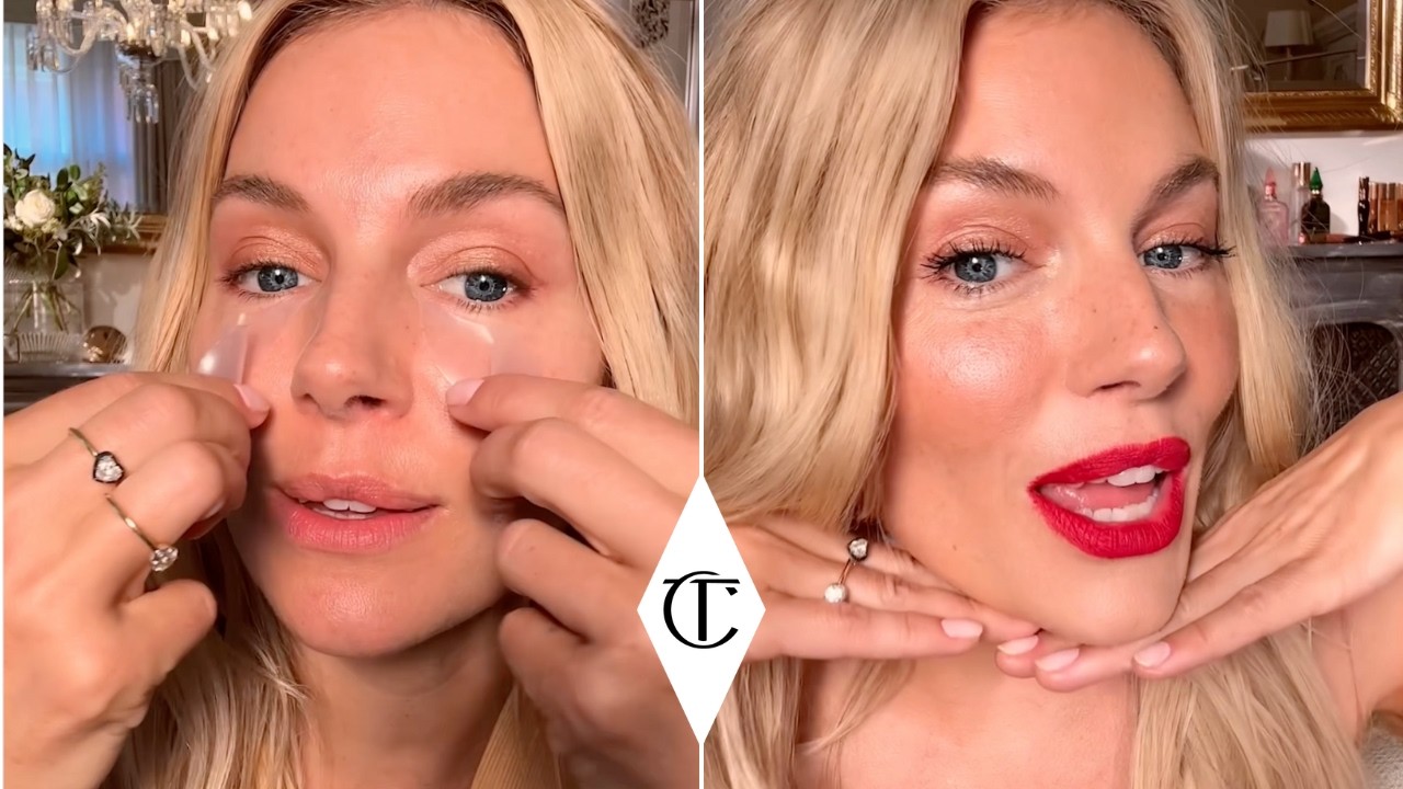 Sienna Miller's Glowing Evening Makeup Look #GRWM | Charlotte Tilbury - YouTube