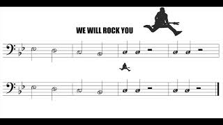 we will rock you - baritone