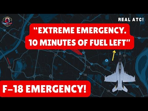 F-18 dangerously Low on Fuel in bad Weather: ATC's award winning flight assist!