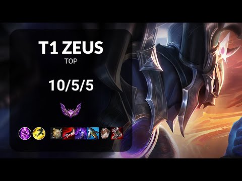 T1 Zeus Aatrox vs Renekton TOP - KR  Patch 13.15
