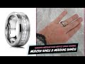 Men S Wedding Bands Titanium Wedding Band W Cubic Zirconia Stone Channel Unisex Design
