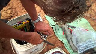 Adventurebug Chris is out with the tools Boko track Congo