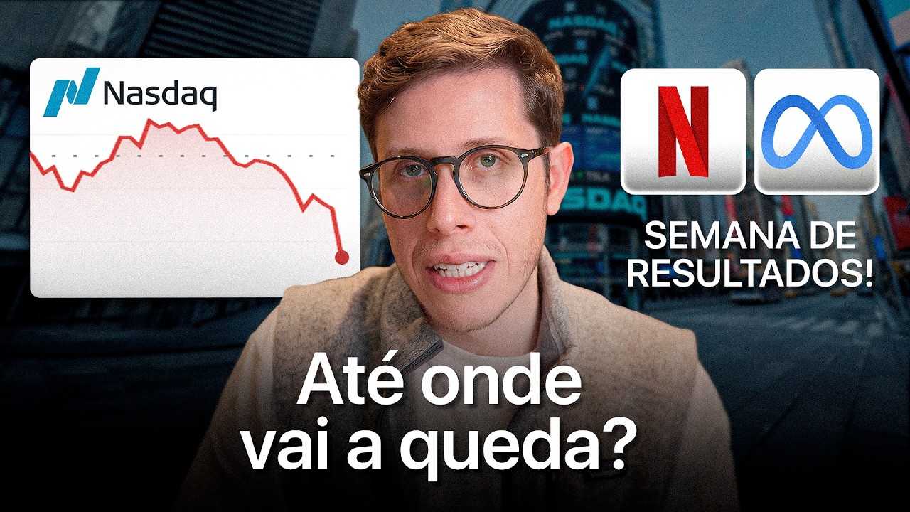 Pânico na bolsa? Nasdaq e SOXX DESABAM, petróleo a US$115, resultados de Meta e Netflix e muito mais