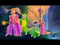 PRINCESS RAPUNZEL pretend play tangled with Mystery Guest Baby brother