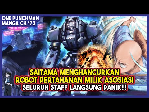 (OPM Manga 172) | Saitama DESTROYS THE DEFENSE ROBOT!!! The Entire Association Panics!!
