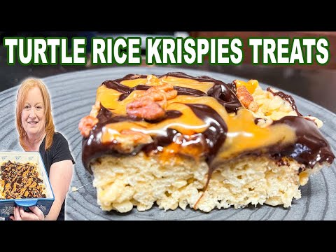 TURTLE RICE KRISPIES TREATS, A fun & delicious snack or dessert