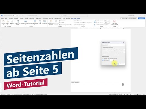 Word page numbers from page 5 (starting with 1) – Formatting academic papers