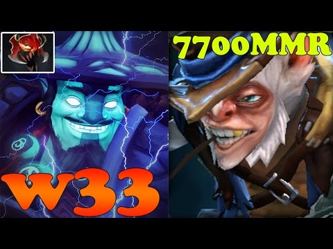 Dota 2 - W33 7700 MMR Plays Storm Spirit and Meepo - Ranked Match Gameplay
