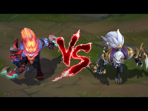Street Demons Rengar VS Sentinel Rengar Skin Comparison